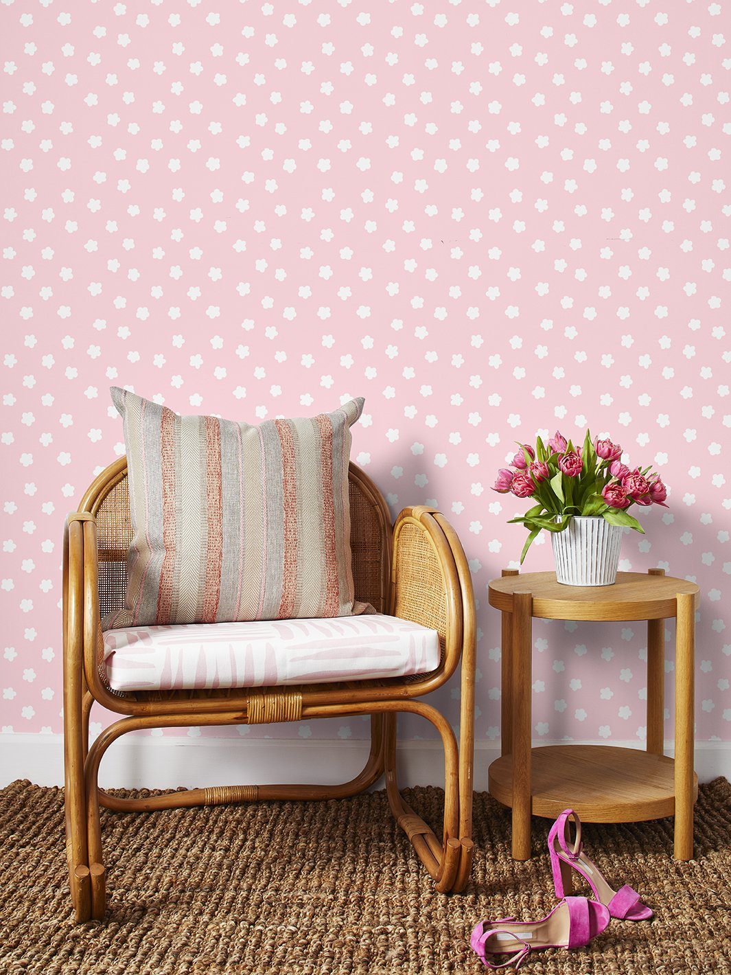 Daisy Removable Vinyl Wallpaper by Barbie - Ballet Slipper