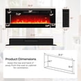 thumbnail image 4 of Giantex 36" Electric Fireplace Insert w/LED Strip Lights,  Fireplace Heater, 4 of 10