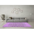 thumbnail image 3 of Ahgly Company Indoor Round Solid Purple Modern Area Rugs, 4' Round, 3 of 4