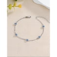 thumbnail image 6 of CACA LADY Blue Anklet 925 Sterling Silver December Birthstone Anklets for Women Aquamarine Anklets Birthday Jewelry for Wife Mom, 6 of 6