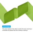 thumbnail image 3 of Unique Bargains Velvet Ribbon 1 1/2 Inch x 25 Yard Single Face Spool Silky DIY Crafts Gift Wrapping Bow Decoration Fresh Green, 3 of 5