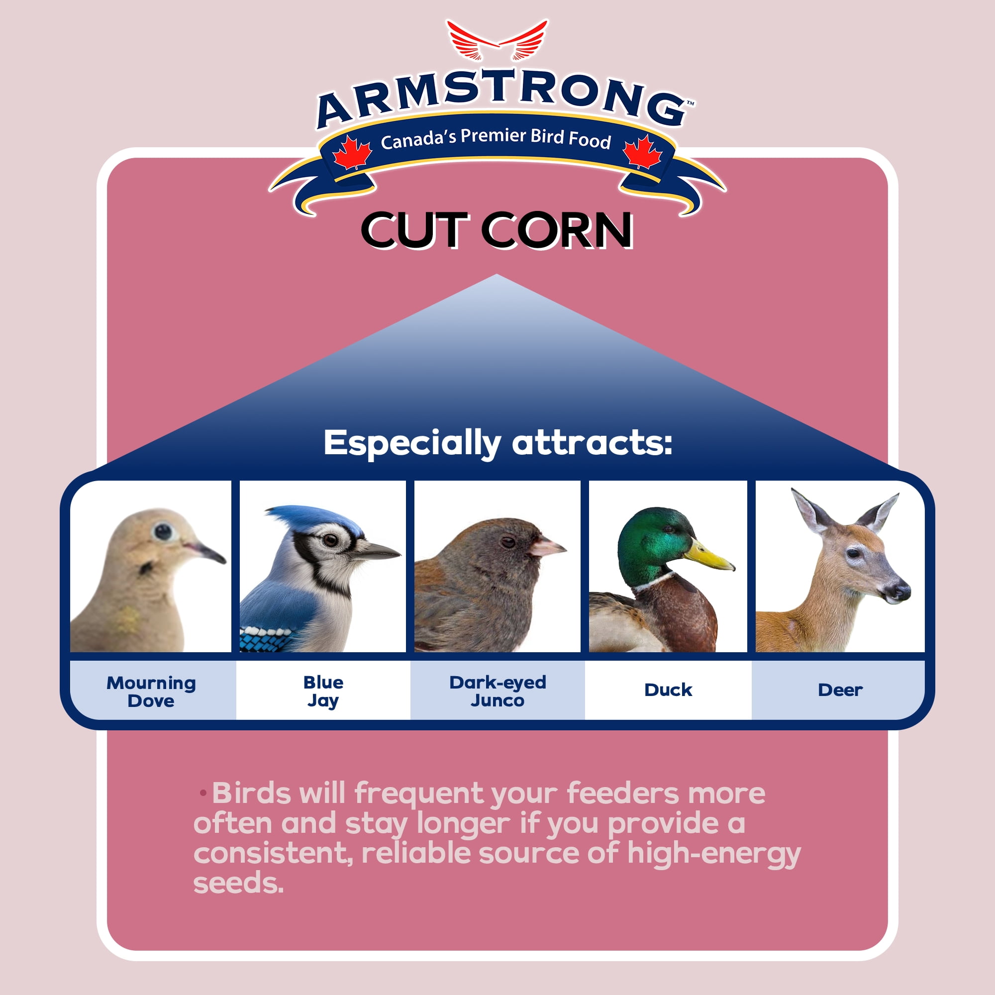 Armstrong Wild Bird Food Cut Corn, 23lbs