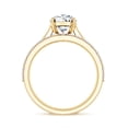 thumbnail image 2 of Rosec Jewels Certified Moissanite Wedding Ring Set - 2 Carat Engagement Ring with Enhancer - D-VS1 Grade, 10K Yellow Gold, US 4.50, 2 of 8