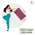 thumbnail image 5 of Ample Decor 100% Cotton 4pcs Hand Towel for Bathroom, Popcorn Textured - 18 X 28 Inch Grape Purple, 5 of 6