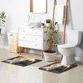 thumbnail image 4 of Wobogo Cozy Two Wolves U-Shaped Toilet Bath Mat Set Super Soft Absorbent Quick Dry Memory Foam Non Slip Bathroom Rugs for Tub Shower and Single Sink, 4 of 9
