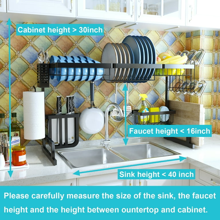 12.7 / 19.7 Dish Rack, Kitchen Shelf Organizer Rack, Cabinet