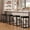 Black, variant on Modern Backless Counter Height Bar Stools Set of 4 – 24.6" Green PU Leather Upholstered Seats, Metal X-Frame, Footrest – Ideal for Kitchen, Home Bar