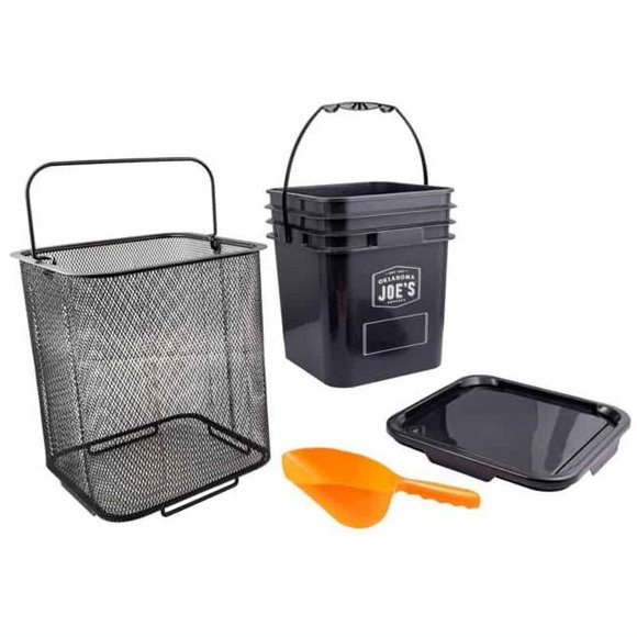 Oklahoma Joes 8060207 Trousse de Seau à Granules en Plastique 11 x 11 Po - Lot de 4