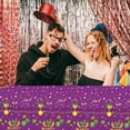 thumbnail image 6 of sruoe Tablecloth, 54 X 108in Carnival Mask Tablecloth, Waterproof Machine Washable Foldable Purple Rectangle Tablecloths, Table Cloth for Dining, Home, Party Decor, Plastic, 6 of 6