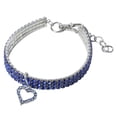 thumbnail image 1 of Collar de mascota jinwen Brillante cristal gato cachorro Cadena L azul, 1 of 8