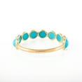 thumbnail image 6 of VR Jewels Dainty Round Cut Stackable Turquoise Unisex Band Ring In 14K Solid Yellow Gold- Everyday Jewelry, 6 of 6