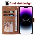 thumbnail image 5 of ZZXX-Funda de cuero con tapa para teléfono móvil, carcasa con ranura para tarjeta, para iPhone 15 Pro Max 14 13 Mini 12 11 XS XR X SE 2022 8 7 6 6s Plus, 5 of 5