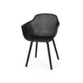 thumbnail image 4 of Christopher Knight Home Lotus Outdoor Modern Dining Chairs (Set of 2) by  Black 24.00" W x 20.50" L x 32.20" H, 4 of 5