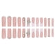 thumbnail image 3 of Uñas postizas Gifiky Luxury 3D con diseño de mariposas, color nude, francesas, cobertura total, largas y cuadradas, para mujeres y niñas (24 unidades), 3 of 6