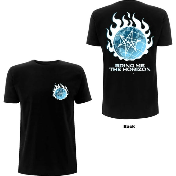 Bring Me The Horizon Unisex T-Shirt Globe (Back Print) (Small)