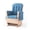 Dark Blue, variant on Foundations SafeRocker Standard Glider Rocker with Wood Skirt, Removable Vinyl Cushions, Tan