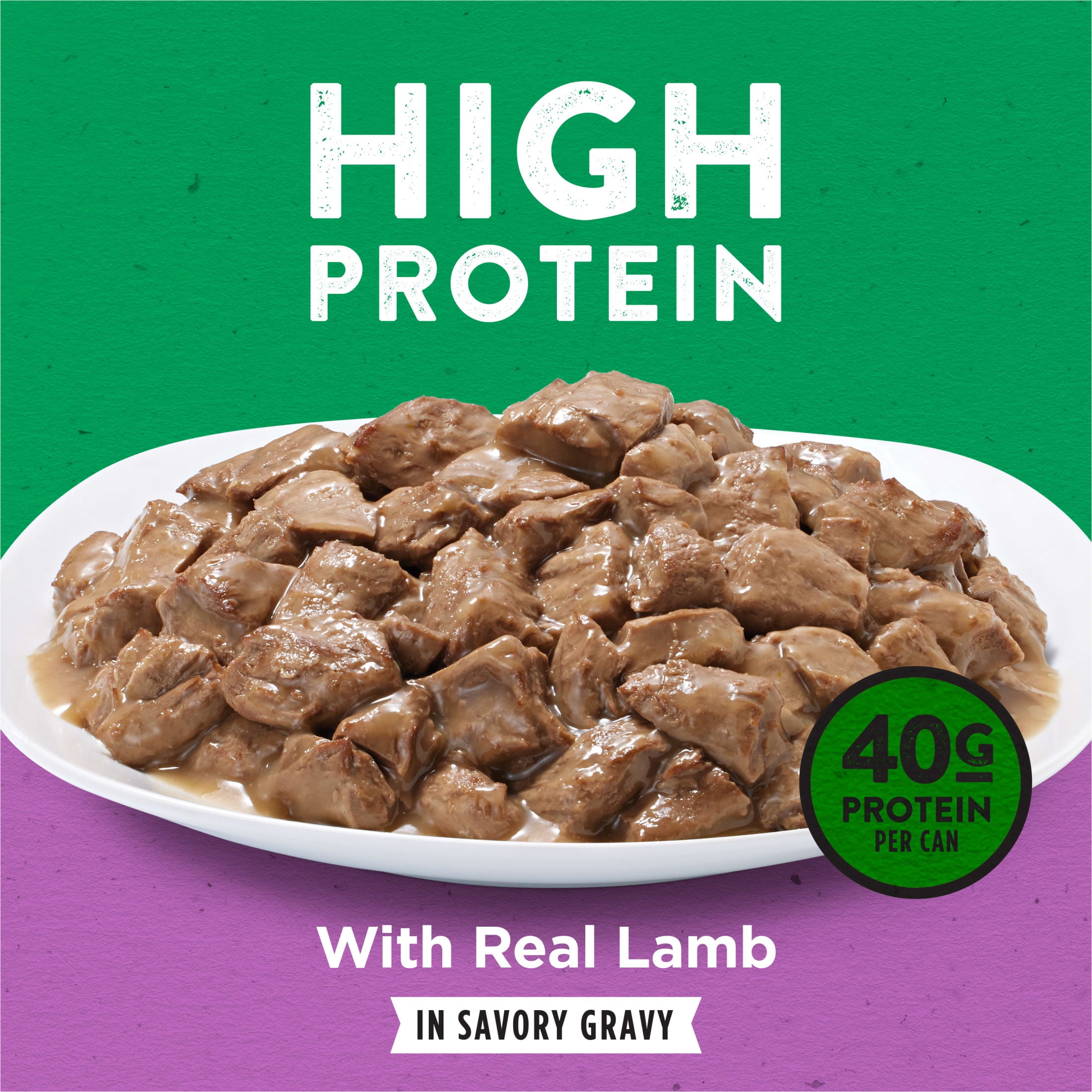 Purina Dog Chow Wet Dog Food, High Protein Real Lamb in Gravy, 13 oz Can