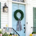 thumbnail image 6 of Black And White Checkered Wreath Belt - Front Door Decor For Home, Indoor Outdoor Wall Hanging, Seasonal Festive Classic Pattern Decoration - For Housewarming, Christmas,, 6 of 6