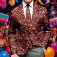 thumbnail image 2 of oqasdz Blazer for Men Sequin Print Long Sleeve Jacket Modern Tuxedo Alternative Comfort Loose Fit Sport Coat Party Evening Wedding Prom, 2 of 4
