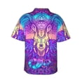thumbnail image 3 of Balery Elephant in Tribal Style Print Men's Hawaiian Shirts Short Sleeve Beach Shirt Relaxed Fit Vacation Button Down Shirts-XX-Large, 3 of 9