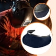 thumbnail image 4 of Peto para casco de soldadura desmontable para la mayoría de los cascos. Piel sintética resistente al fuego. Azul oscuro, 4 of 6