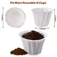 Disposable Paper Coffee Filters, Keurig K Cup Paper Filters for Keurig Single Brewer Reusable