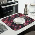 thumbnail image 3 of Pioneer Flower Floral Print Pattern Dish Drying Mat for Kitchen 1 Pack, Ultra Absorbent Microfiber Dishes Drainer Mats,16"x18", 3 of 6