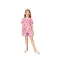 thumbnail image 3 of Arshiner Girls Pajama Set Short Sleeve Lounge Set Soft Shirring Summer Sleepwear Pj Sets, 3 of 4
