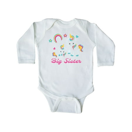 

Inktastic Big Sister Gift Baby Girl Long Sleeve Bodysuit