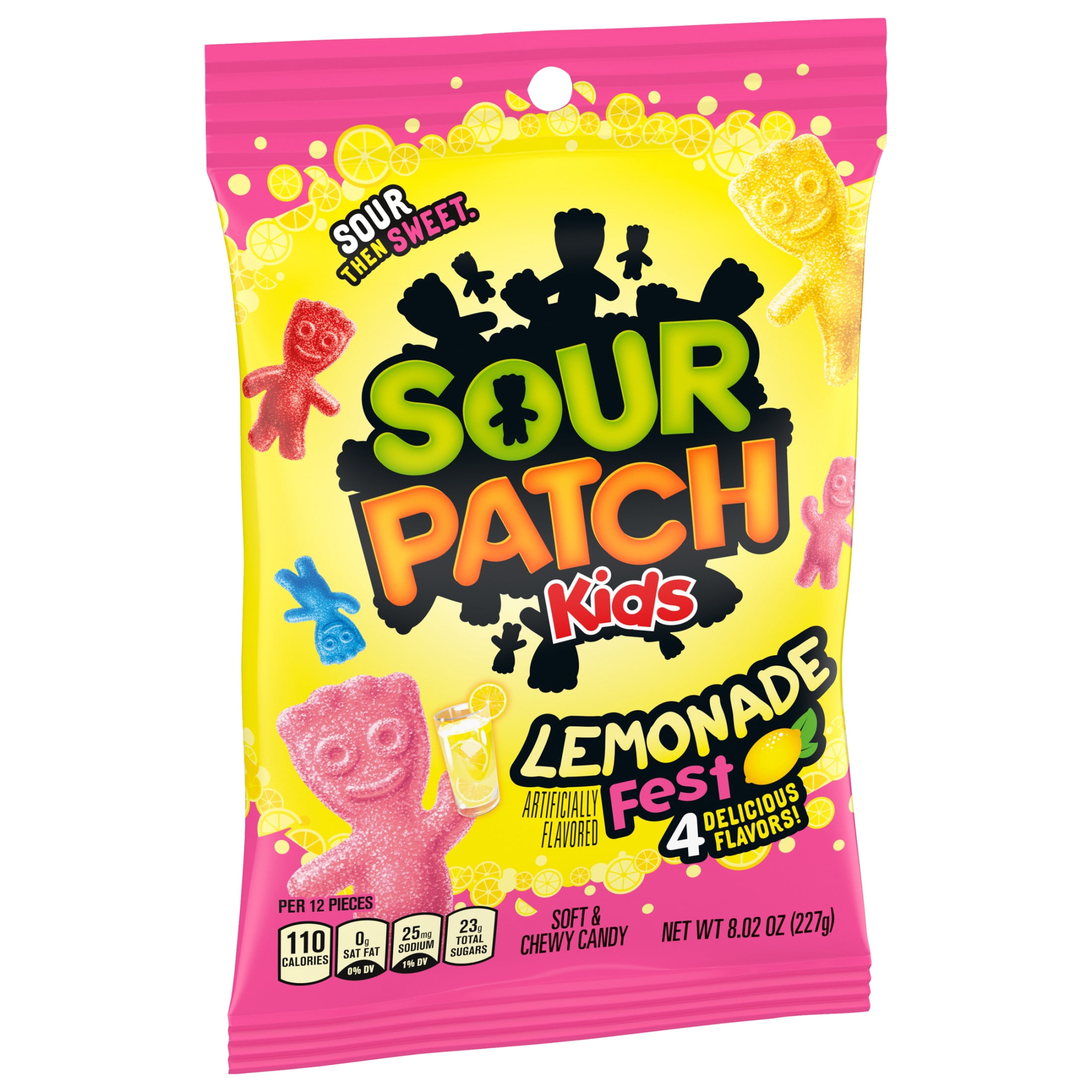 SOUR PATCH KIDS Lemonade Fest Soft & Chewy Candy, 8.02 oz Bag-Pack of 6