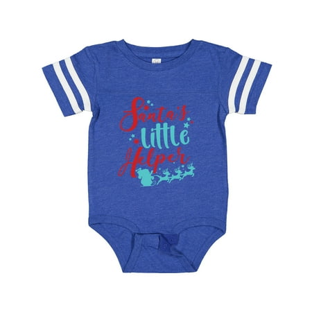 

Inktastic Santa s Little Helper Sleigh Reindeer Stars Gift Baby Boy or Baby Girl Bodysuit