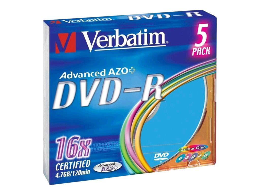 Verbatim Colours - 5 x DVD-R - 4.7 GB 16x