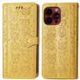 thumbnail image 1 of Funda Cartera FOXDOCK para iPhone 15 Pro , Flip PU con Relieve de Gatos y Perros, Tarjetero y Soporte, 1 of 6