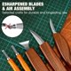 thumbnail image 5 of Kit de tallado en madera K KERNOWO de 24 piezas con bolsa de almacenamiento y plantillas, 5 of 7