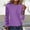 Purple, variant on Women's Sweaters Lightweight Red Solid Color Round Neck Pullover Knitted Sweater Long Sleeved Inner And Outer Base Shirt Top