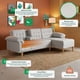 thumbnail image 3 of Sala Modular Reversible Makora Brunello Con Memory Foam, Color Gris Claro, Lino Respaldo Reclinable De 3 posiciones., 3 of 10
