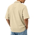 thumbnail image 4 of Men's Short Sleeve Polo Shirt with Chest Pocket, Relaxed Fit Breathable Business Casual Golf Tee for Men, L, 4 of 9