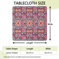thumbnail image 2 of Colorful Tribal Pattern Square Fitted Tablecloth with Elastic Edge,Square Table Cover,Washable Elastic Table Cover for Home Kitchen Party Decor 36"x36", 2 of 6