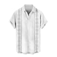 thumbnail image 5 of Kakii Mens Cuban Guayabera Shirt Vintage Short Sleeve Button Down Hawaiian Bowling Shirts Summer Beach Vacation Shirts, 5 of 6