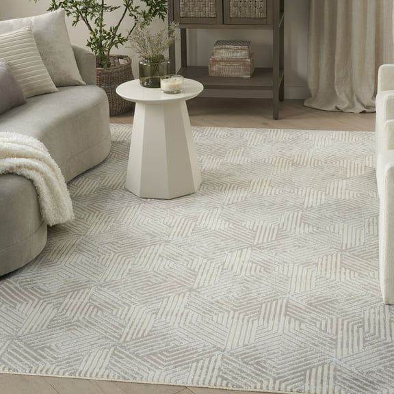 Nourison Grafix 6' x 9' Grey Modern Indoor Rug