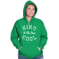 thumbnail image 3 of Kind Is the New Cool Positive Quote Zip Hoodie Sweatshirt Women Brisco Brands L, 3 of 6
