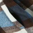 thumbnail image 4 of Women Plaid Button Down Jacket Long Sleeve Loose Coat Lapel Outwear with Pocket, 4 of 7