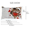 thumbnail image 2 of Pillow Cover 2 Pack, Adorable Cat Hugs Super Soft Zip Closure Standard Pillow Case Set, Valentine's Day Gifts for Girlfriend Wife, 2 of 6