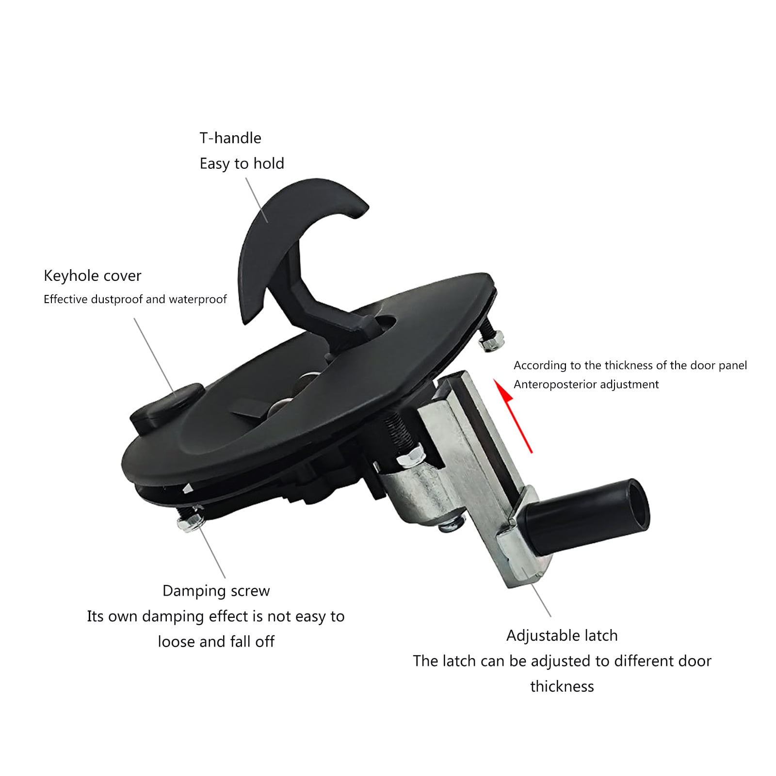 UNTERING Lock Latch Cabinet Lock Trailer Cabin Door Furniture Lock Drawer Lock Replacement Waterproof Security Lock