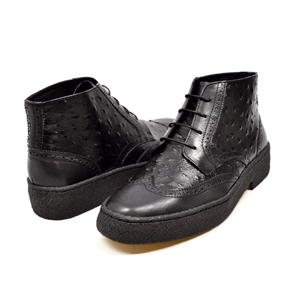 Original Playboy Ostrich & Wingtip Leather Shoes by The British Collection