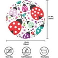 thumbnail image 4 of Coolnut Ladybugs Round Placemats Waterproof Non-Slip Washable Place Mats Polyester Table Mats Set of 6 Heat Resistant for Home Kitchen Holiday Party Home Decor Gifts, 4 of 7