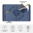 thumbnail image 3 of Nautical Compass Door Mat Indoor Outdoor, Navy Blue Striped Coastal Compass Non Slip Welcome Mat with Rubber Backing, Absorbent Fabric Front Door Mats Entryway Rug for Home Patio Entrance 20"x31.5", 3 of 8