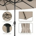 thumbnail image 6 of Patiojoy 15FT Double-Sided Twin Patio Umbrella with Base Extra-Large Market Umbrella for Outdoor Off White, 6 of 7