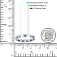 thumbnail image 3 of Full Eternity Stackable Band Wedding Ring Amethyst & CZ 925 Sterling Silver Size 10, 3 of 5