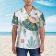 thumbnail image 4 of Bixox Men's Hawaiian Shirts Men's Turtle and Sea Life Print Short-Sleeve Shirt-Small, 4 of 8